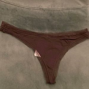 Eres black thong with lace trim - new with tag